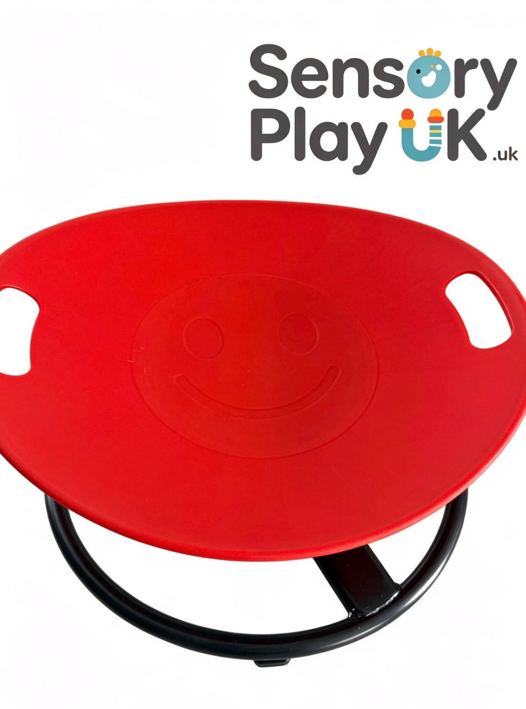 Red Kids Spinning Sensory chair Metal Frame