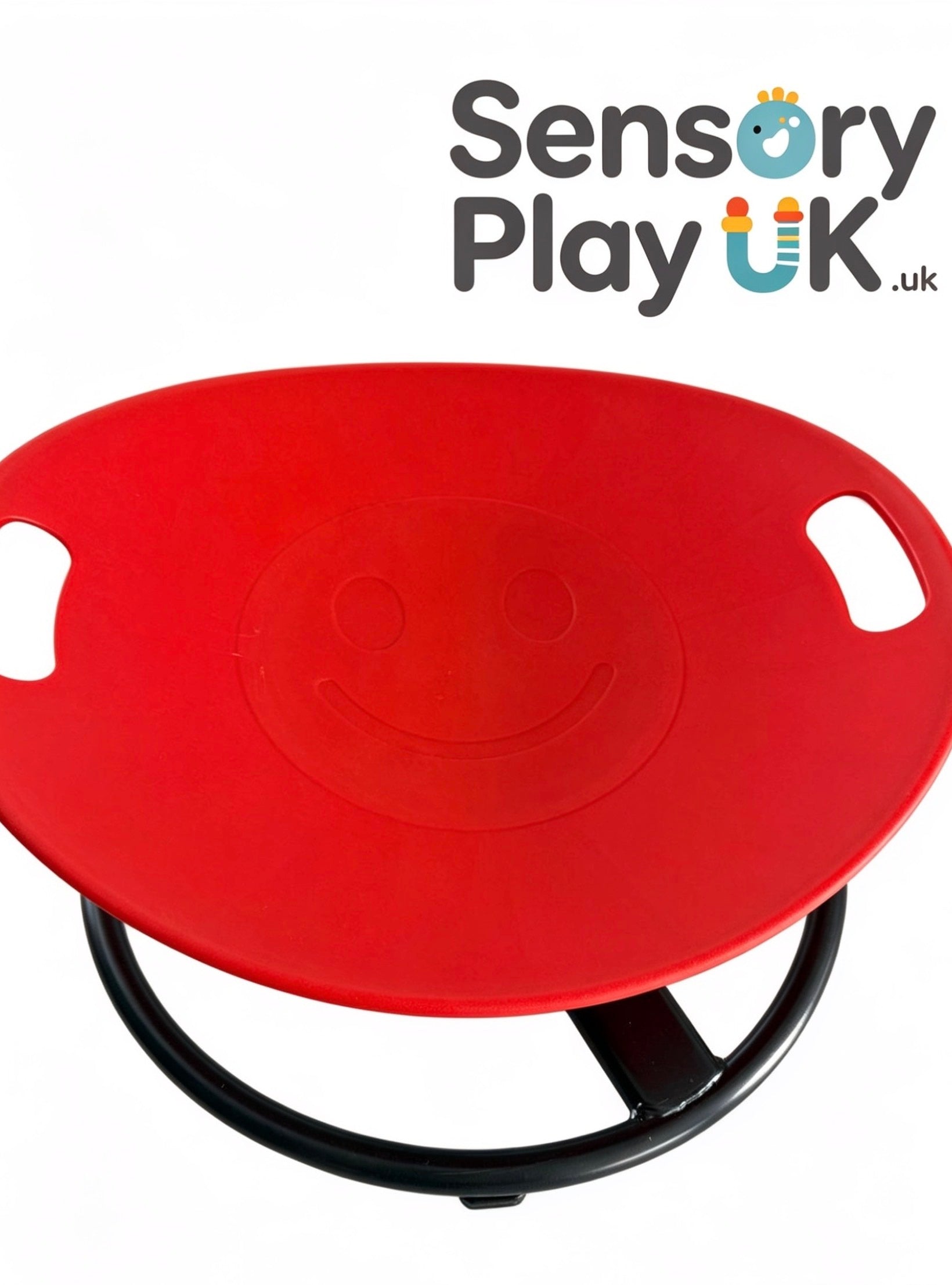 Red Kids Spinning Sensory chair Metal Frame