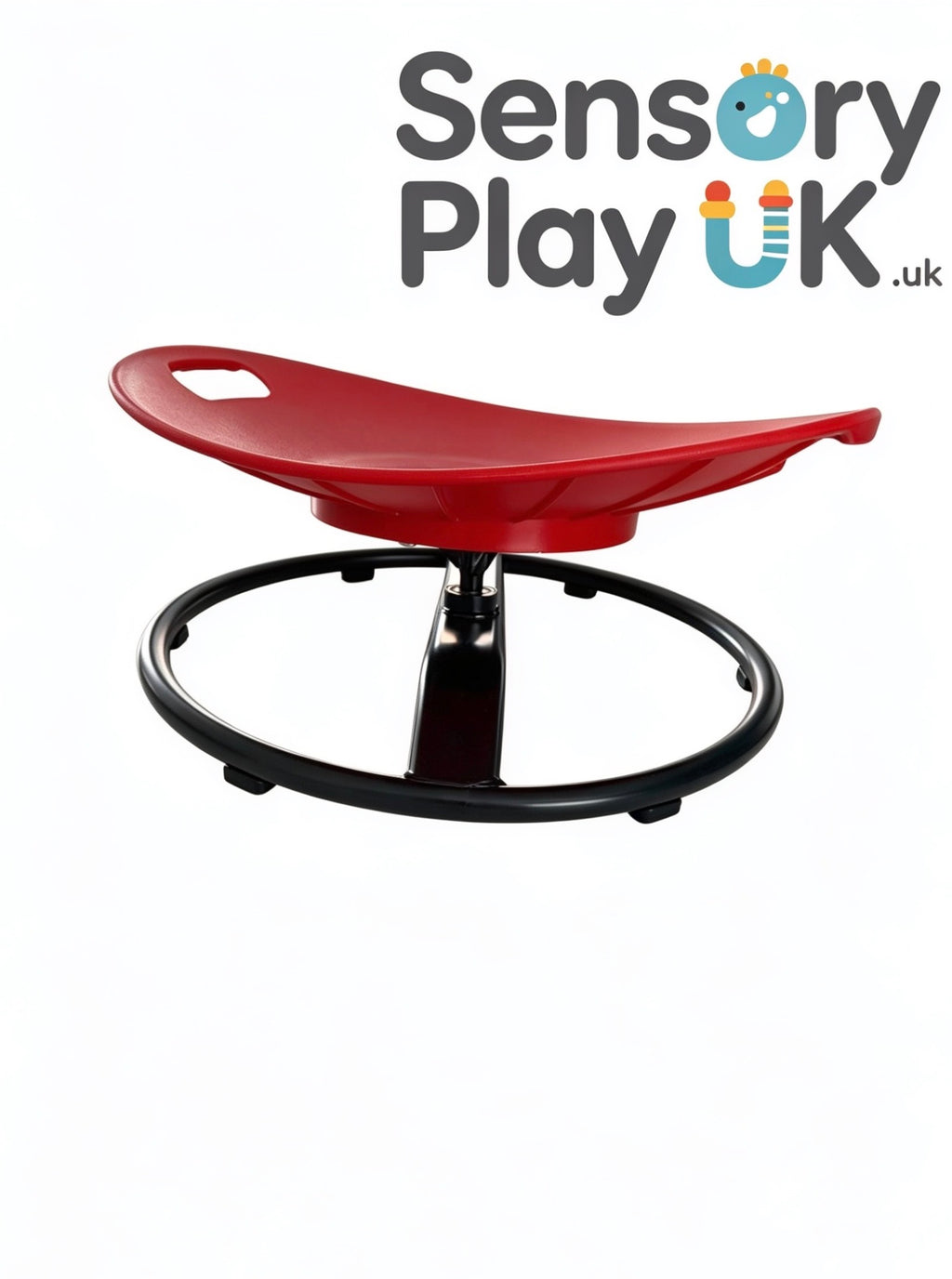 Red Kids Spinning Sensory chair Metal Frame
