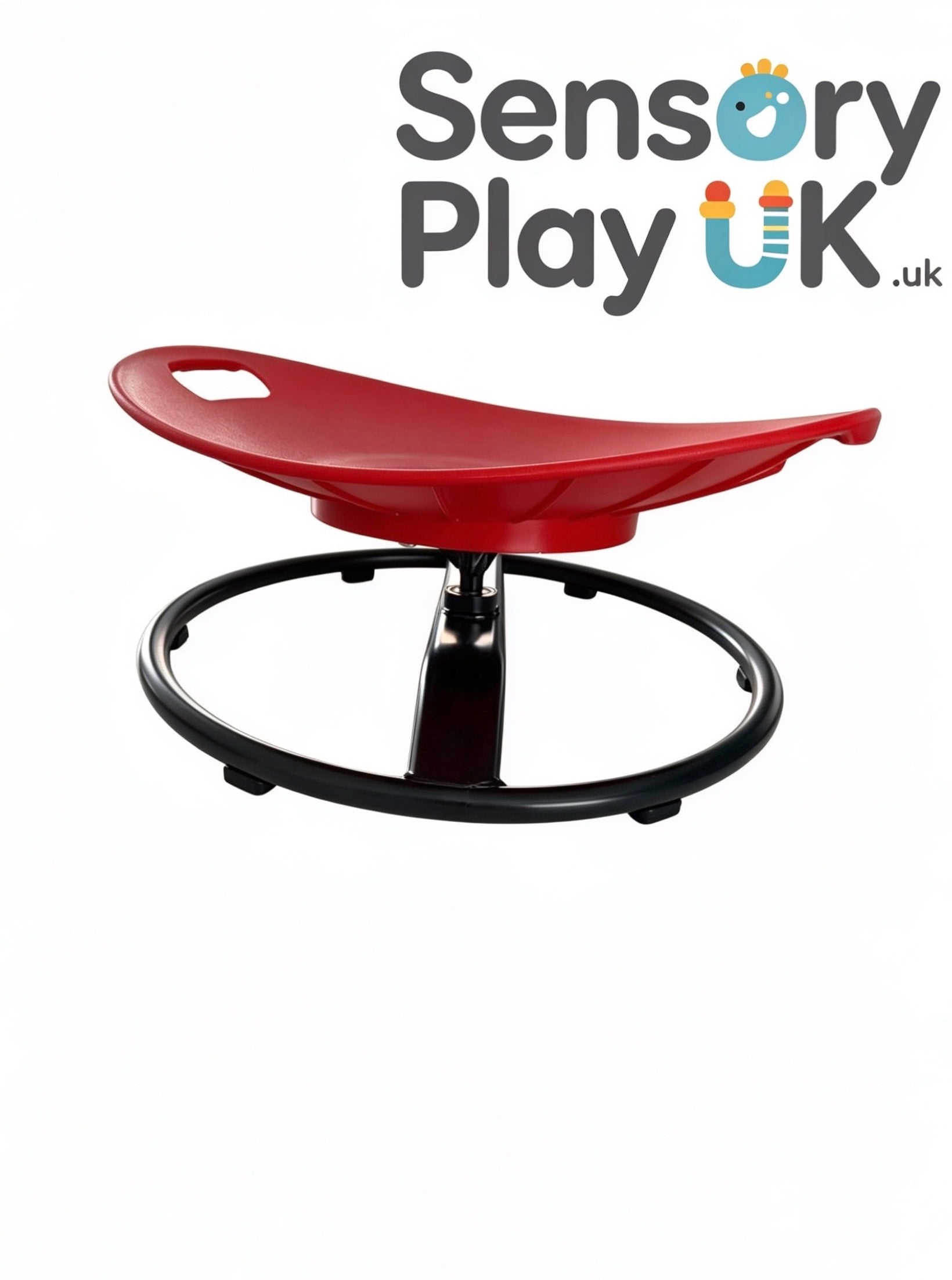 Red Kids Spinning Sensory chair Metal Frame