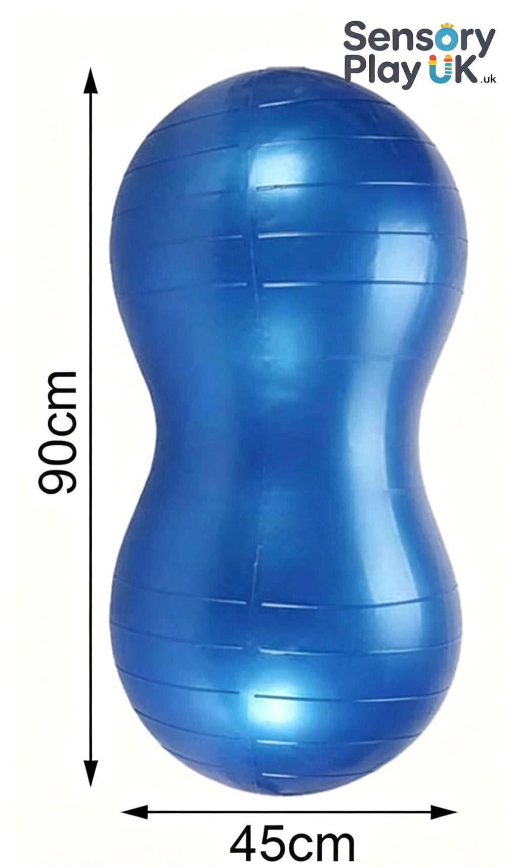 Blue Sensory Peanut Yoga Ball Inflatable Set with Pump