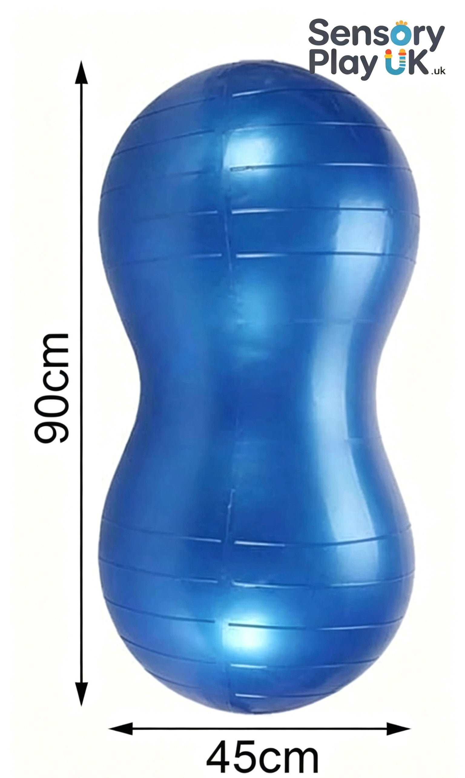 Blue Sensory Peanut Yoga Ball Inflatable Set with Pump