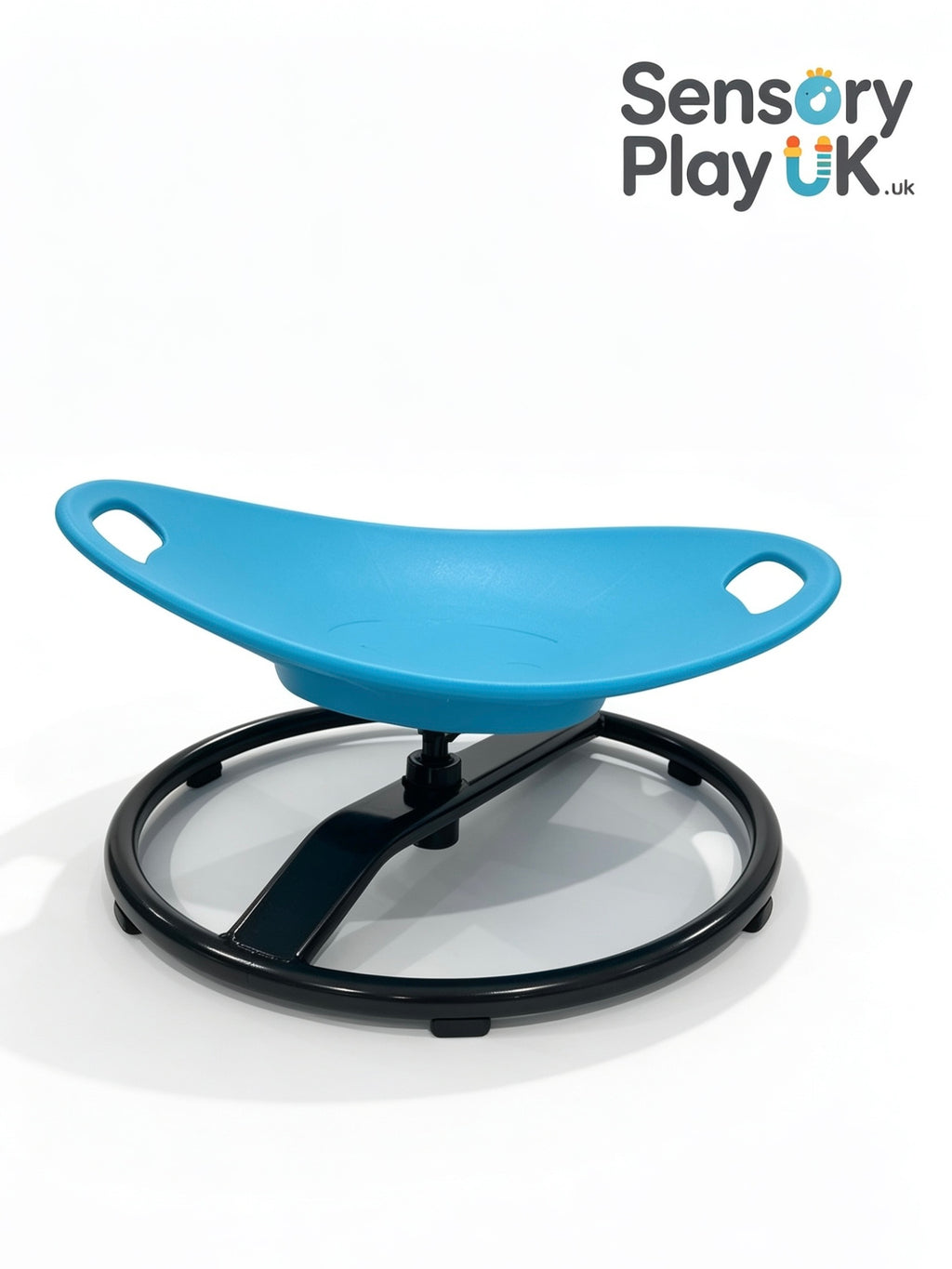 Blue kids sensory spinning chair metal frame