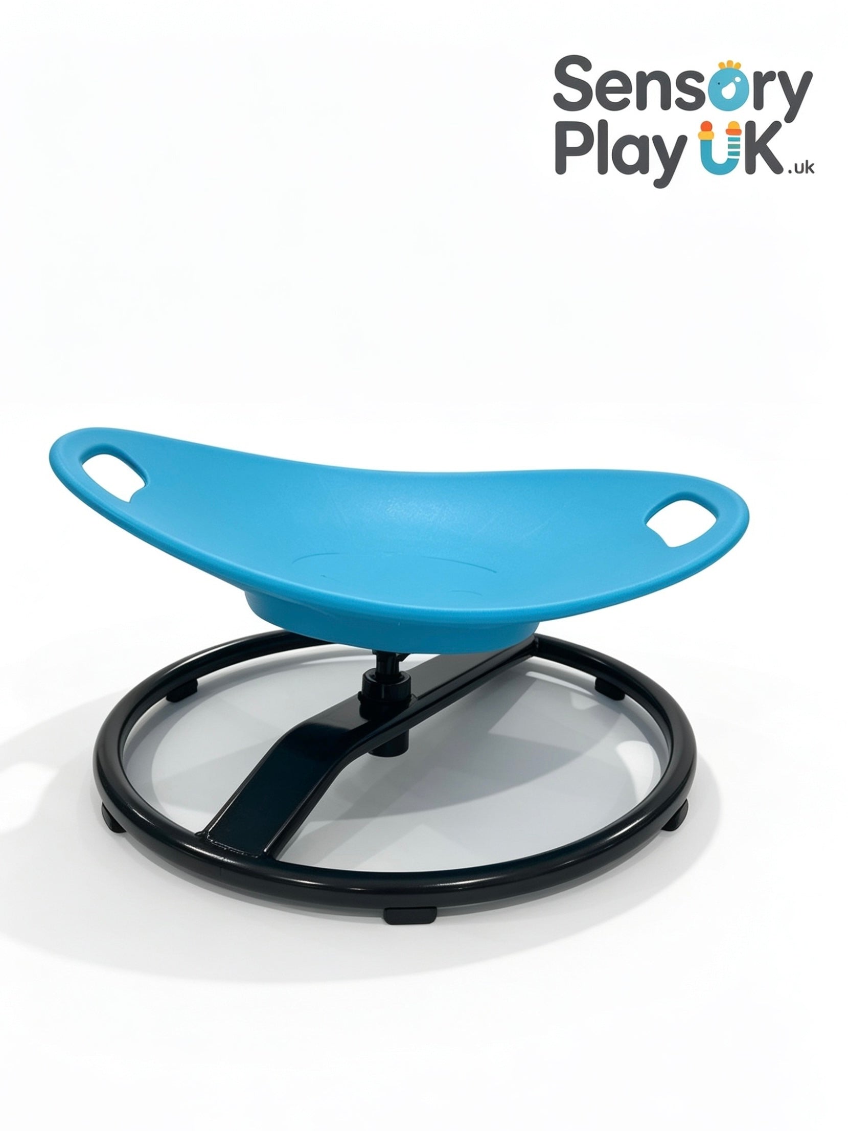 Blue kids sensory spinning chair metal frame