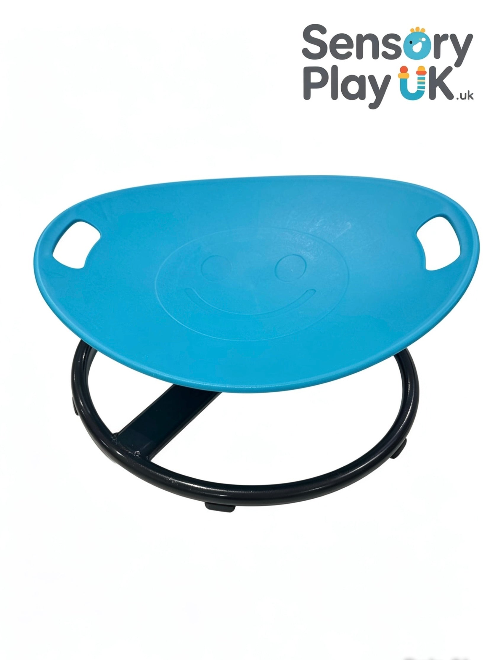 Blue kids sensory spinning chair metal frame