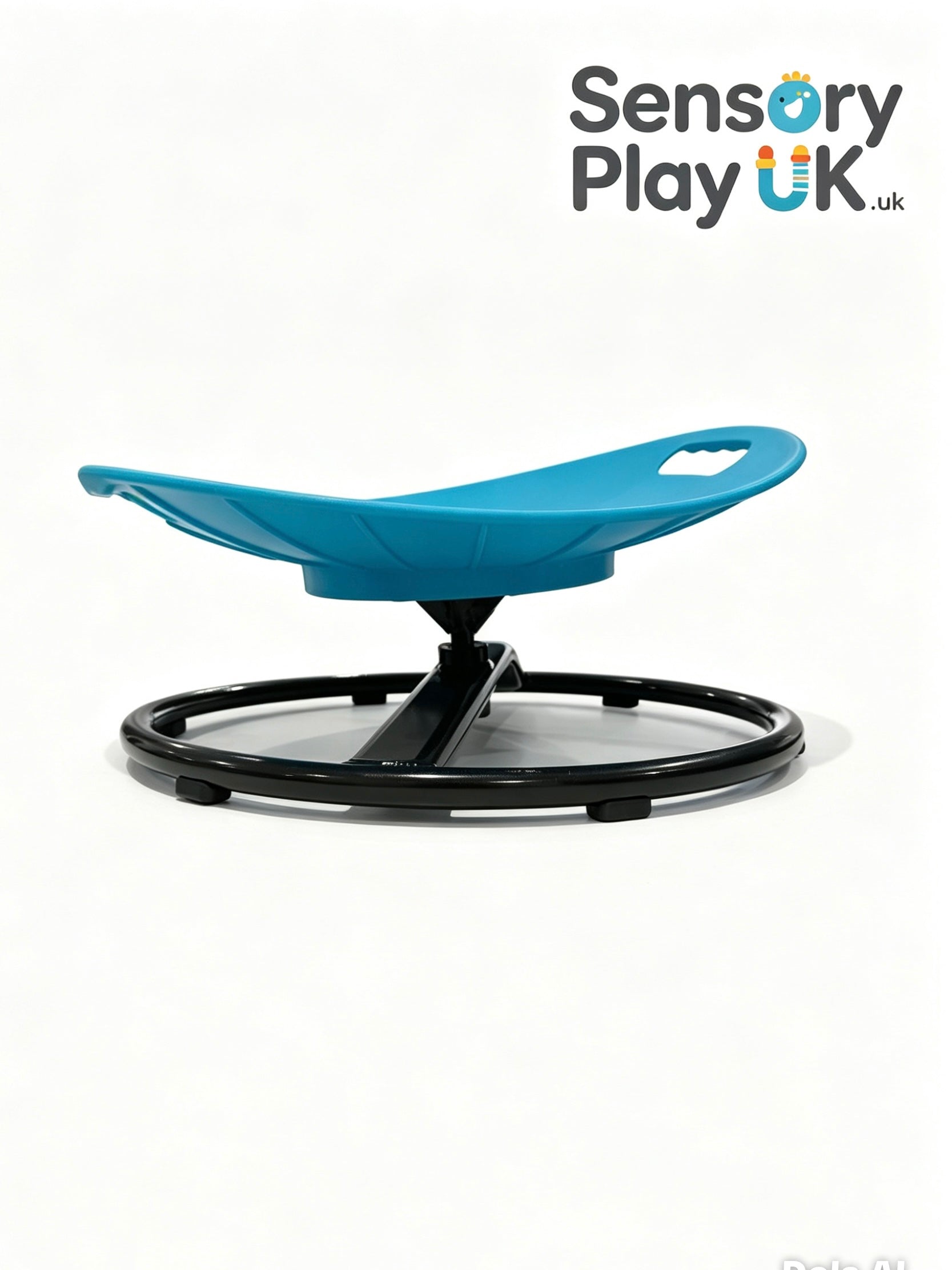 Blue kids sensory spinning chair metal frame