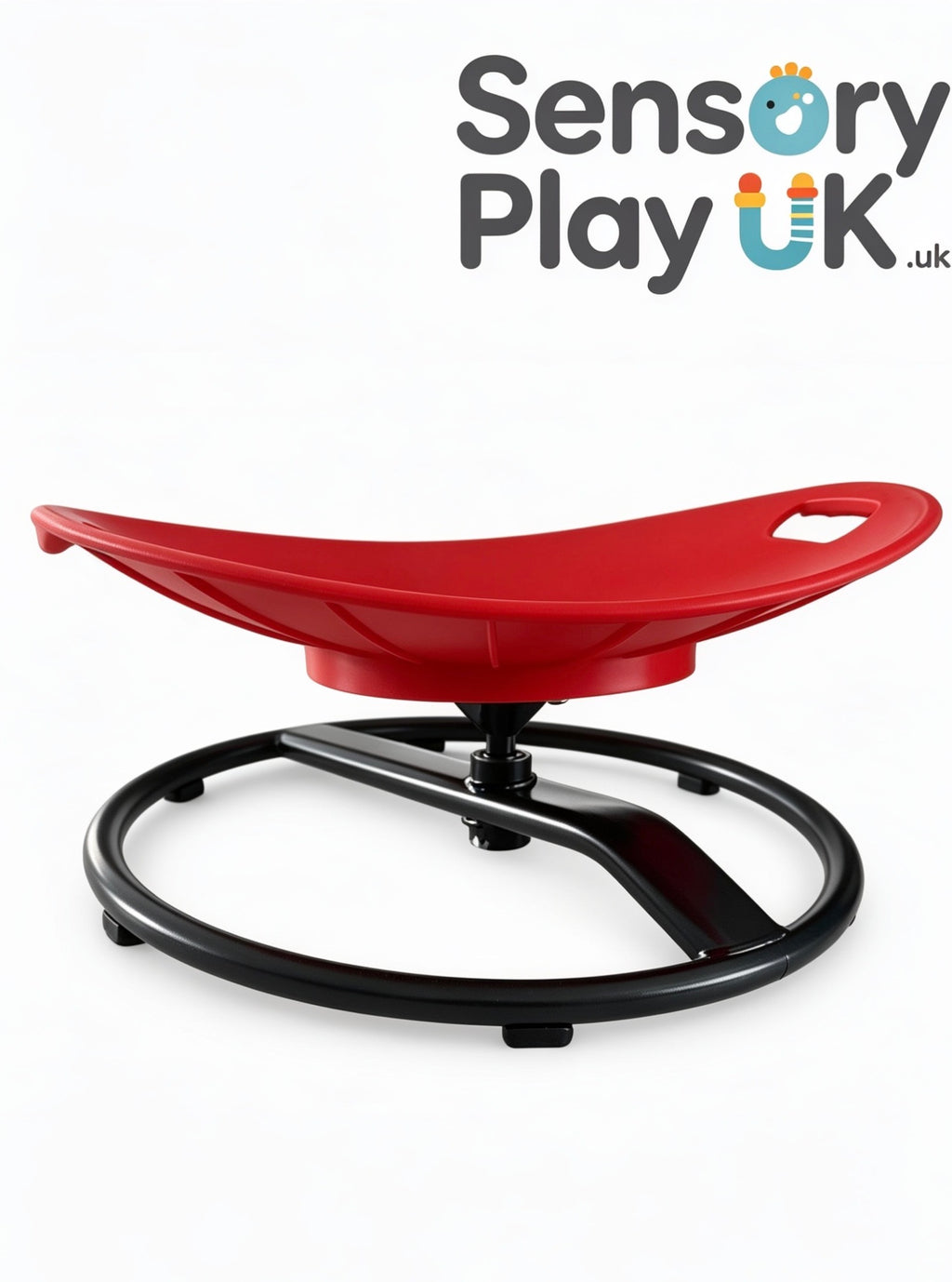 Red Kids Spinning Sensory chair Metal Frame