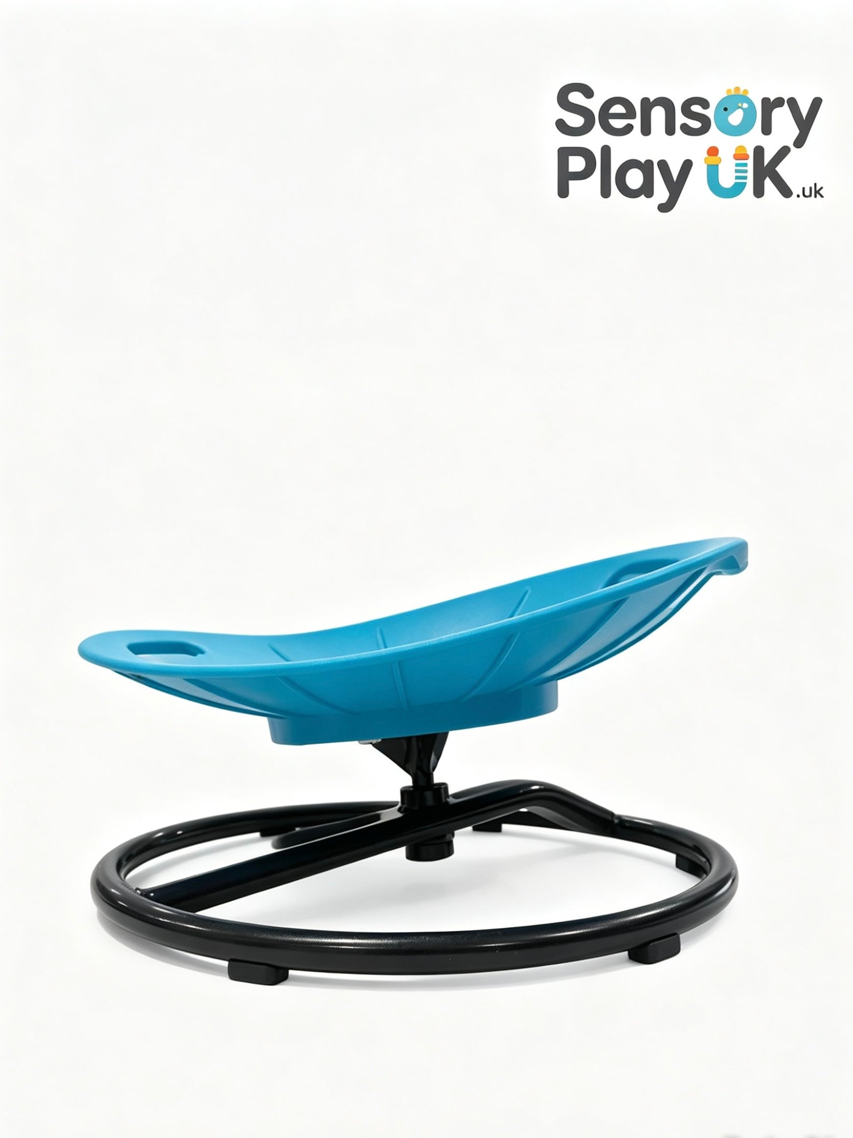 Blue kids sensory spinning chair metal frame