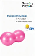 🩷 Pink Sensory Peanut Yoga Ball Inflatable Set with Pump